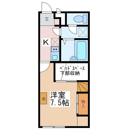 松本駅 バス7分  松南高校前下車：停歩15分 1階の物件間取画像